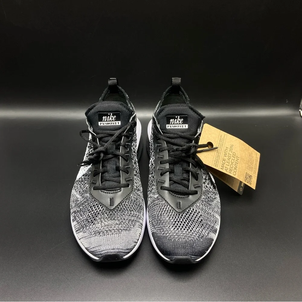 Nike‎ Air Max Flyknit Racer Black White Sneakers DM9073-001 Woman Size 7,7.5,8